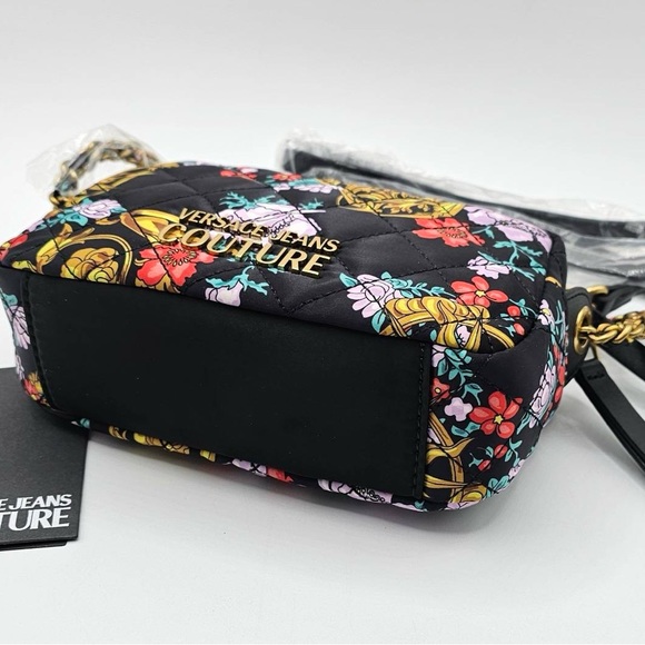 Versace Jeans Couture Floral Pattern Quilted Crossbody - Picture 11 of 14